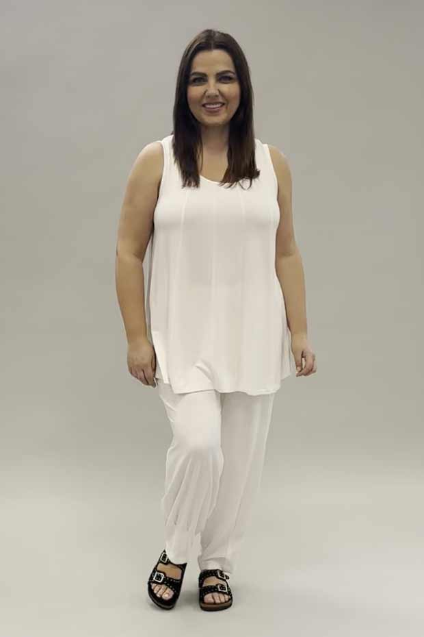 Noen panel vest - cream