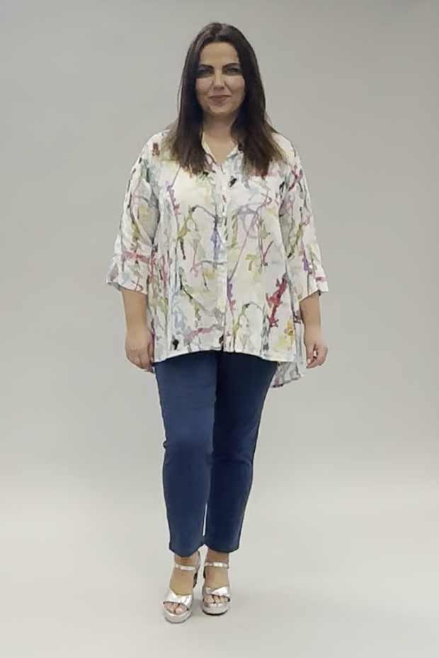 Grizas patterned linen shirt