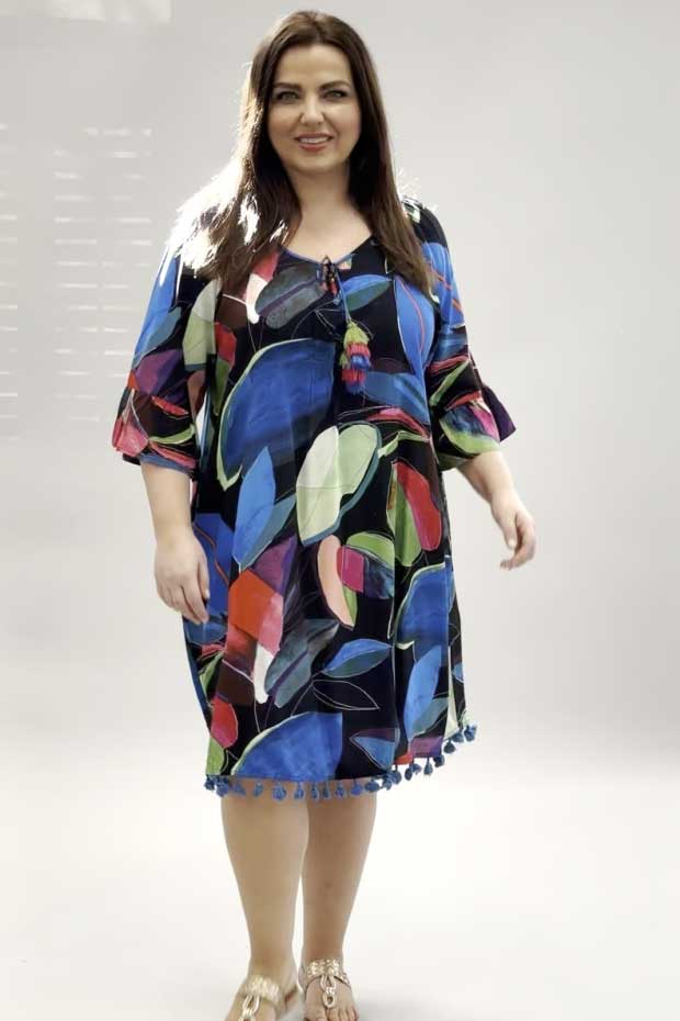 Orientique Seychelles tassle dress