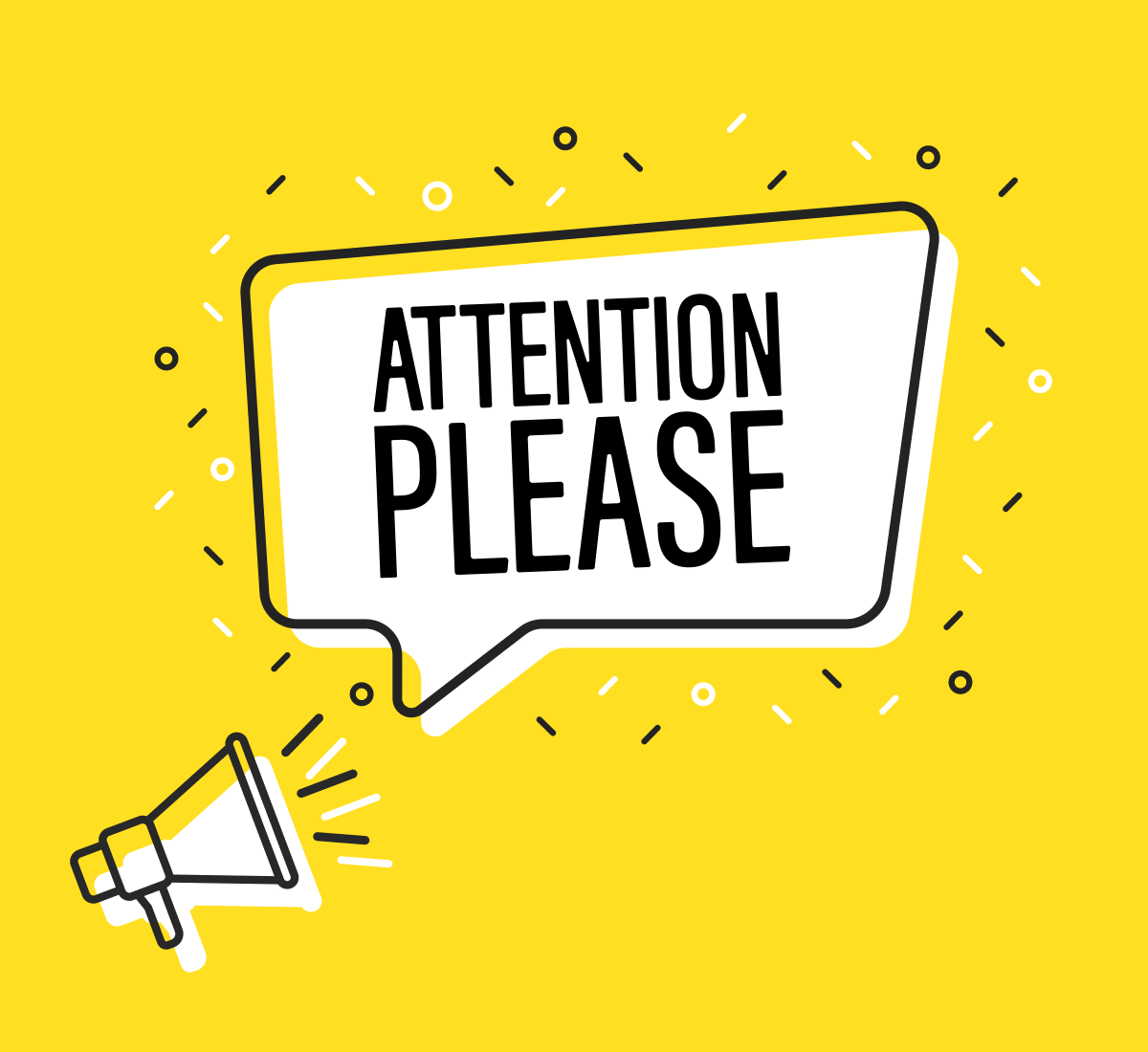 Attention Please - eye catching graphic