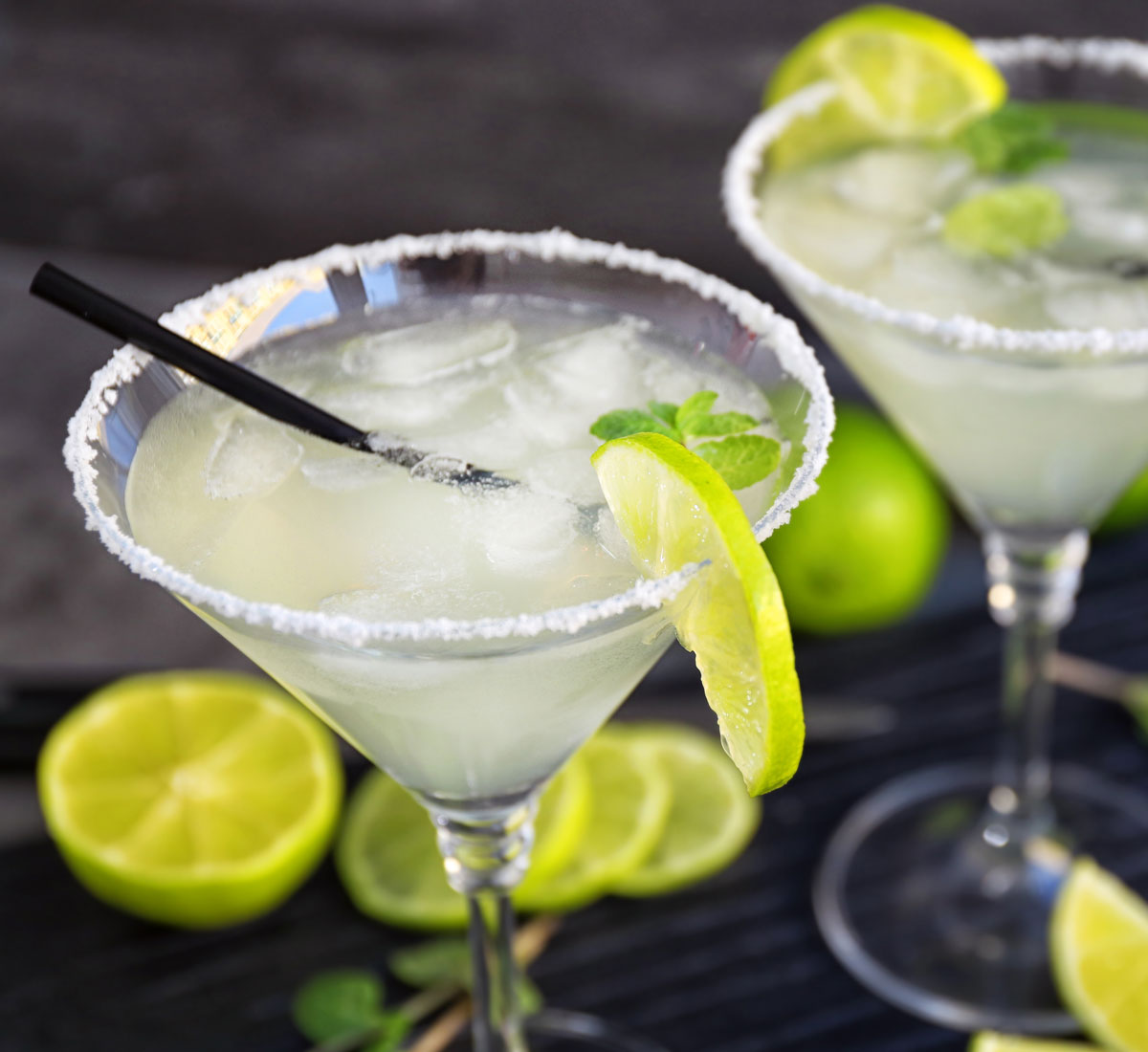 Two delicious looking cocktails, yummy!