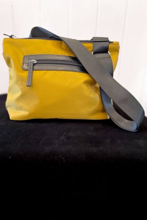 This is a photo of a Masai Clothing Rimona cross body bag in olive oil from Bakou