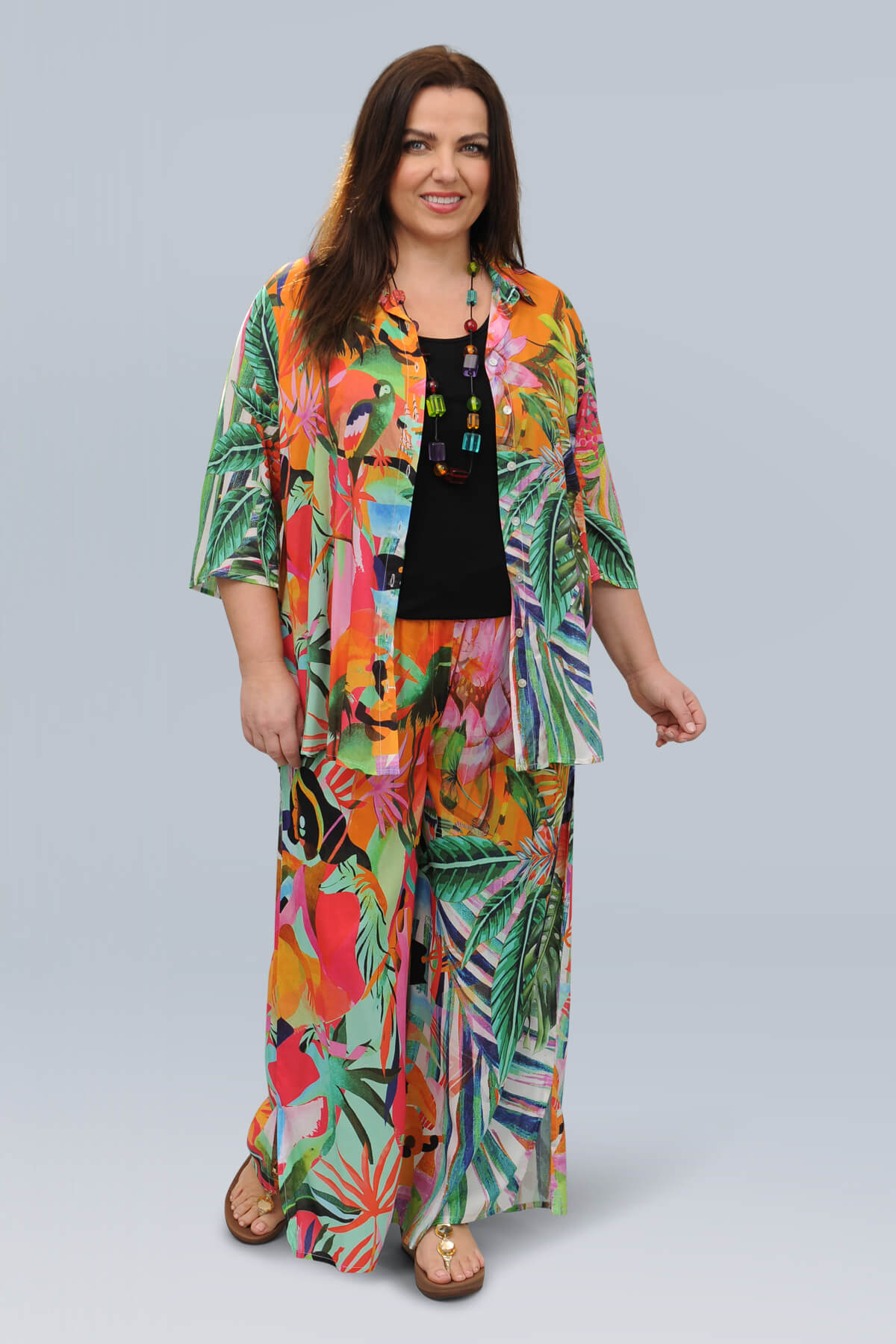 Orientique Rio digital Rainforest shirt