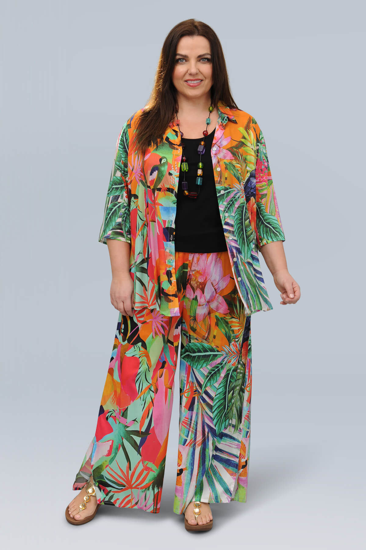 Orientique Rio digital Rainforest trousers