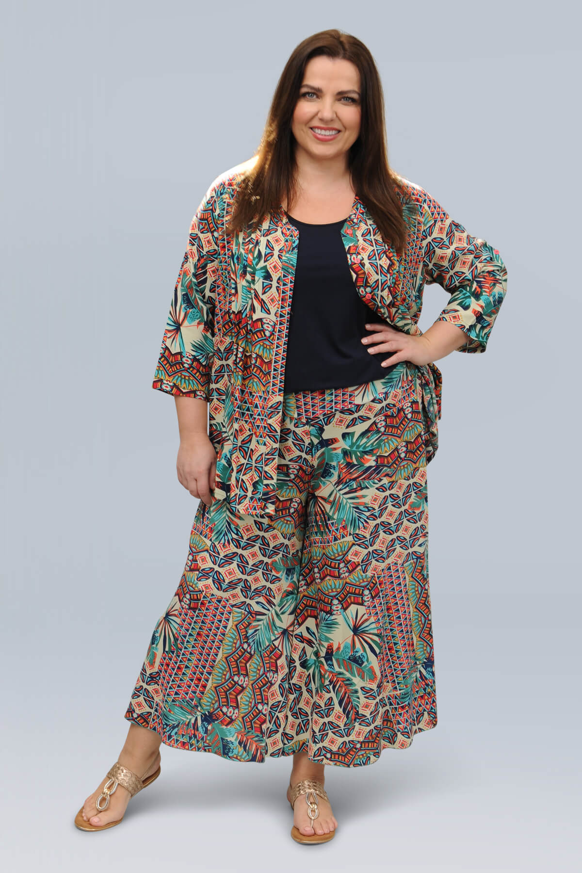 Orientique Rio wide crops/culottes