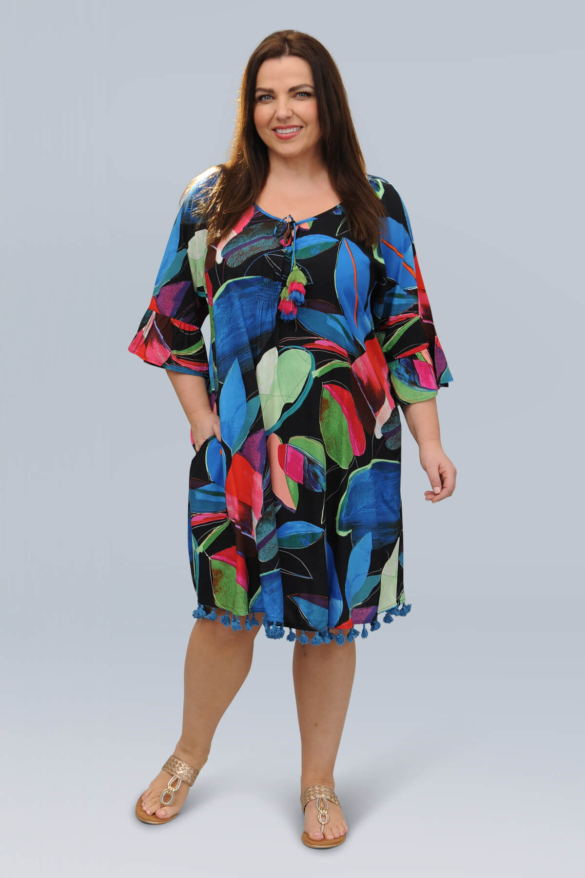 Orientique Seychelles tassle dress