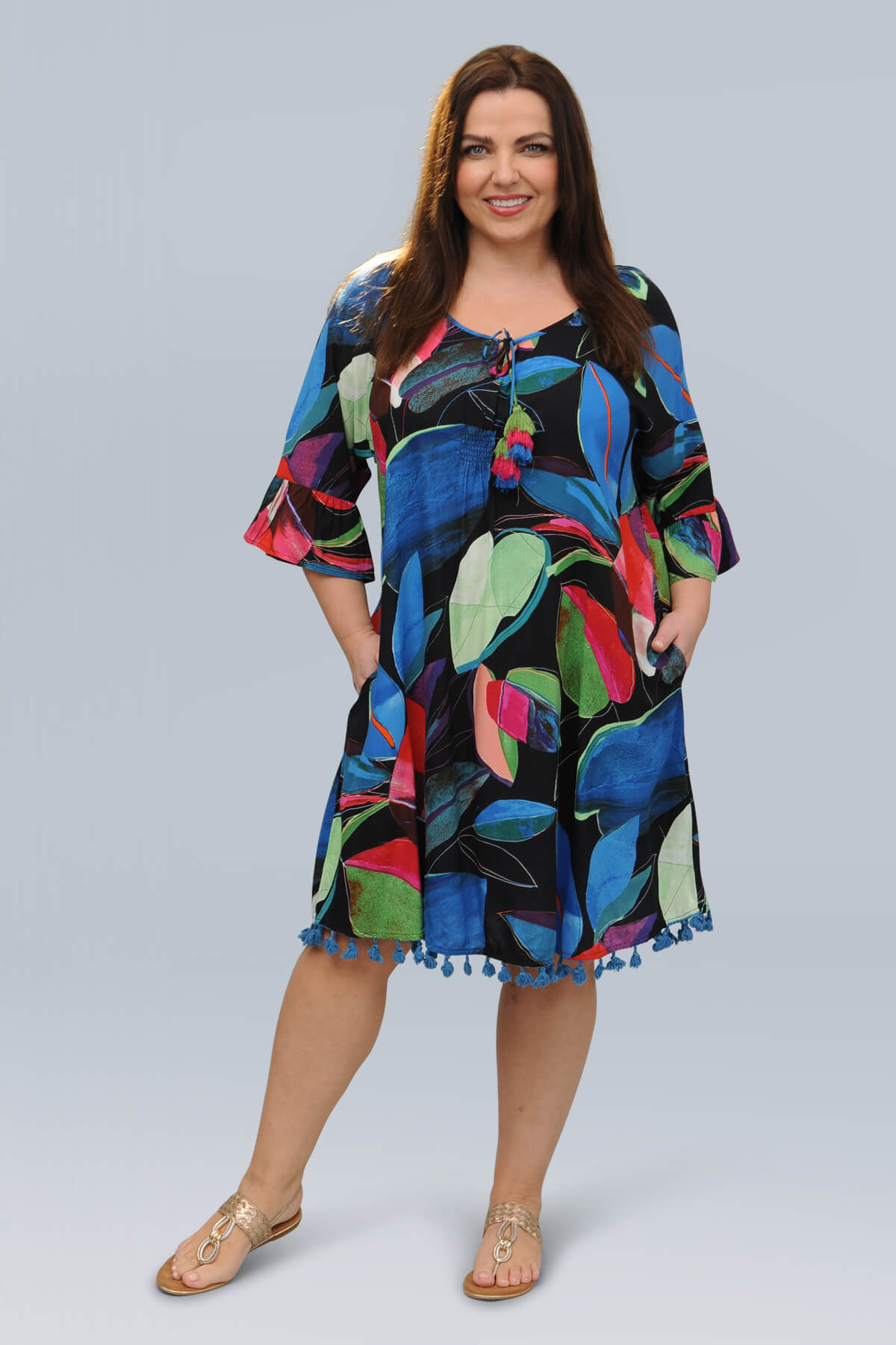 Orientique Seychelles tassle dress