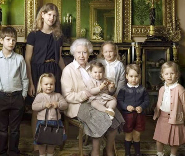 The Queen with her Grandchildren