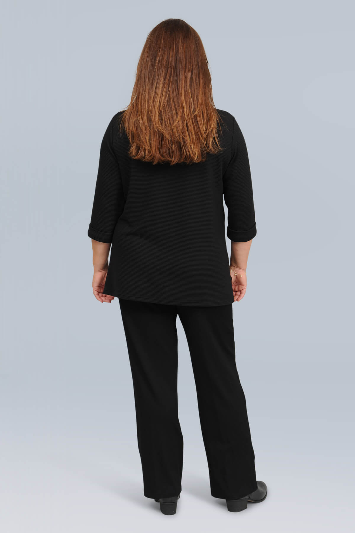 Doris Streich ribbed 'bling' top - black