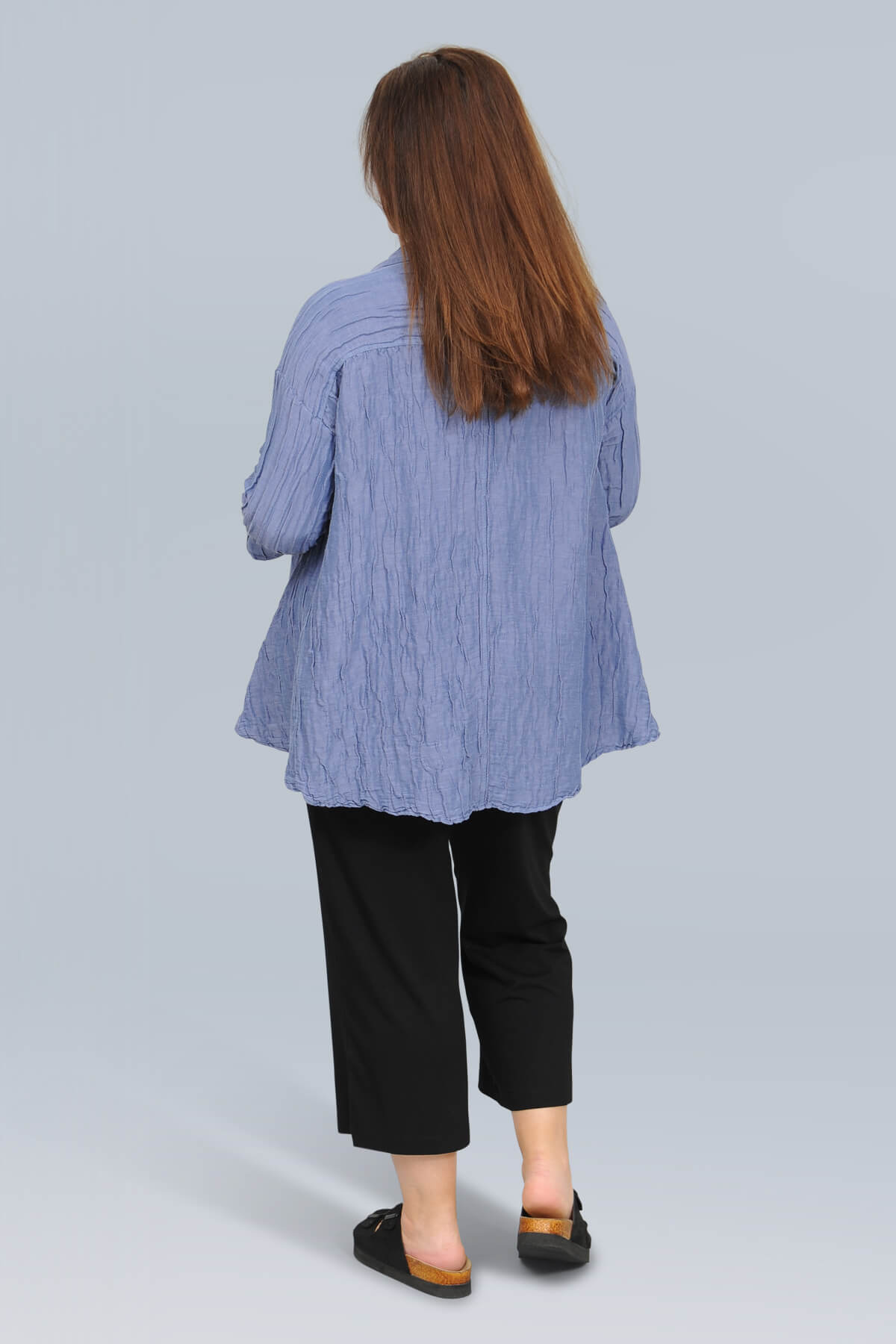 Grizas crinkle shirt - blue nova