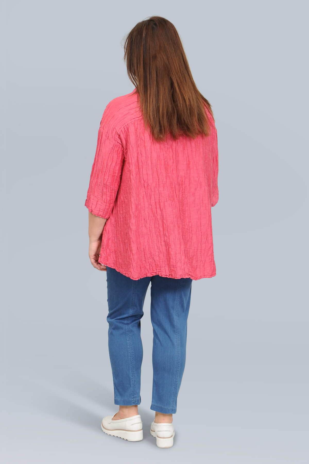 Grizas crinkle shirt - raspberry