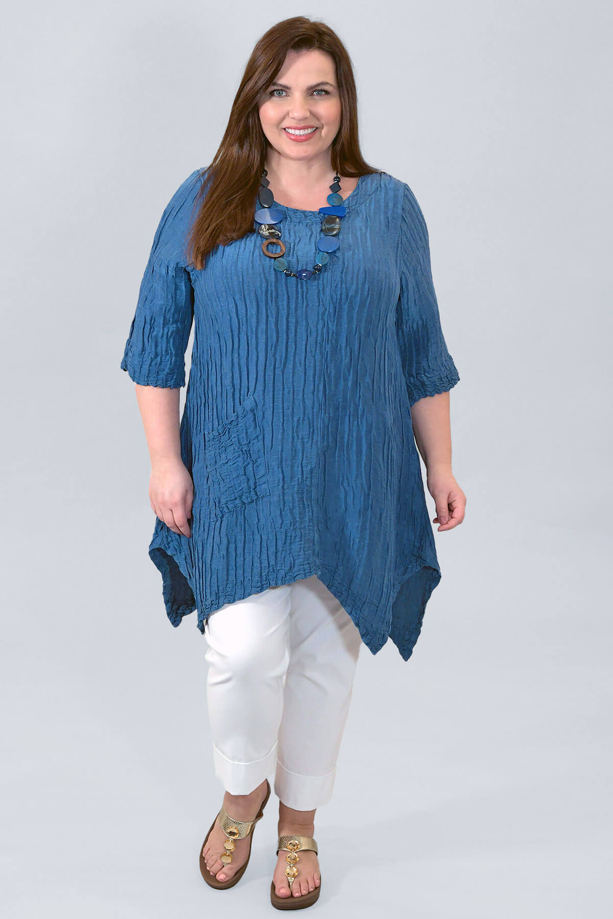 Grizas one pocket tunic - atlantic blue