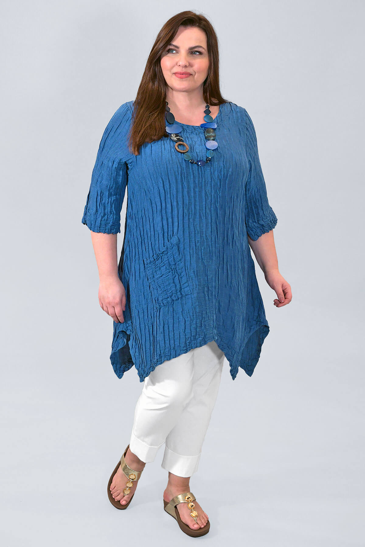 Grizas one pocket tunic - atlantic blue