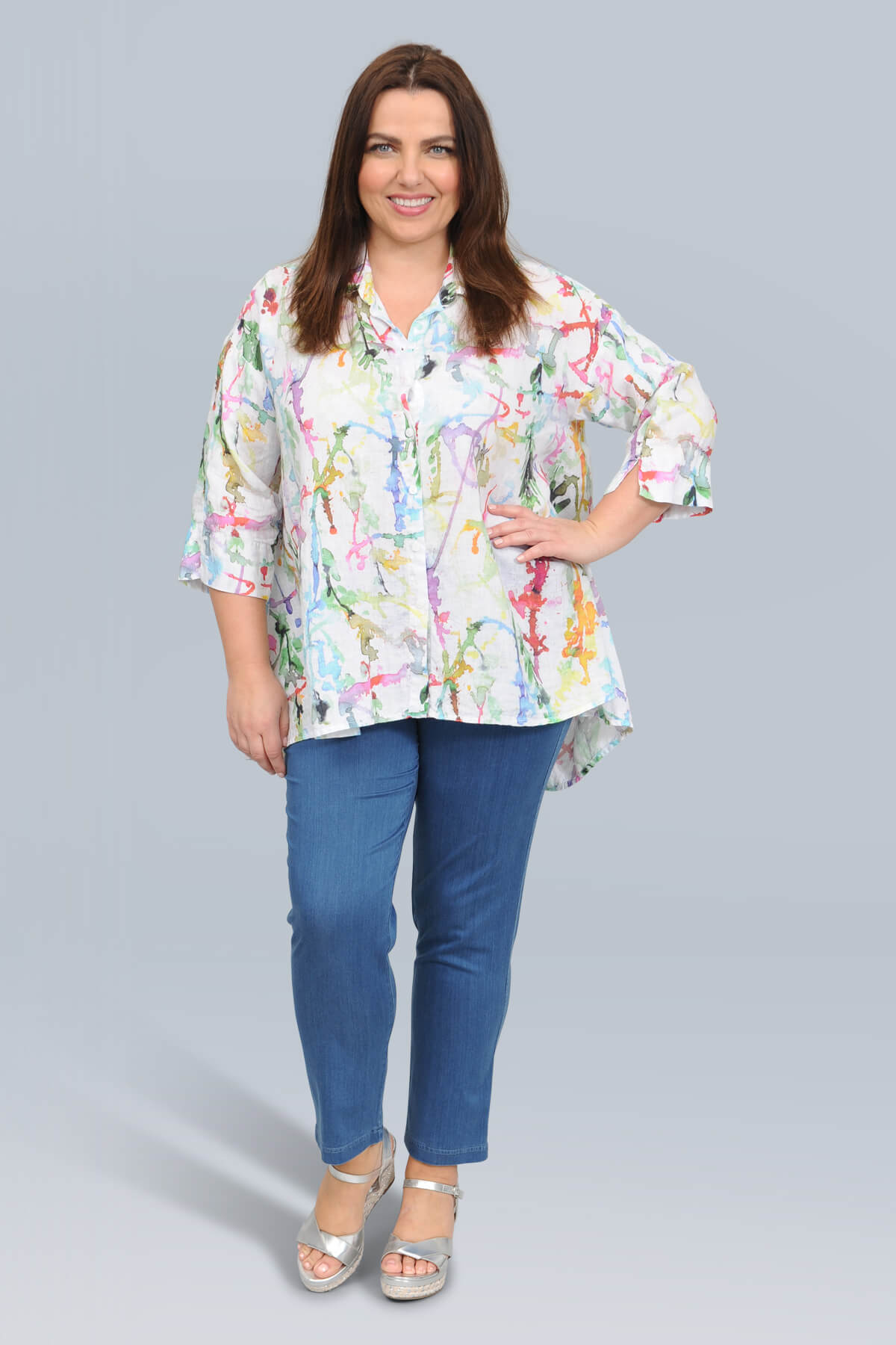 Grizas patterned linen shirt