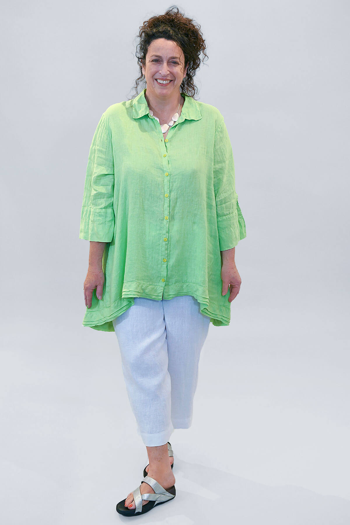 Grizas uneven linen shirt
