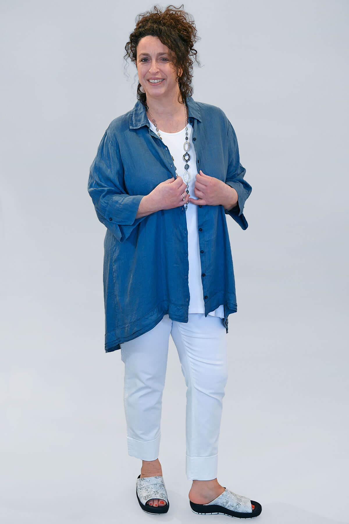 Grizas uneven linen shirt
