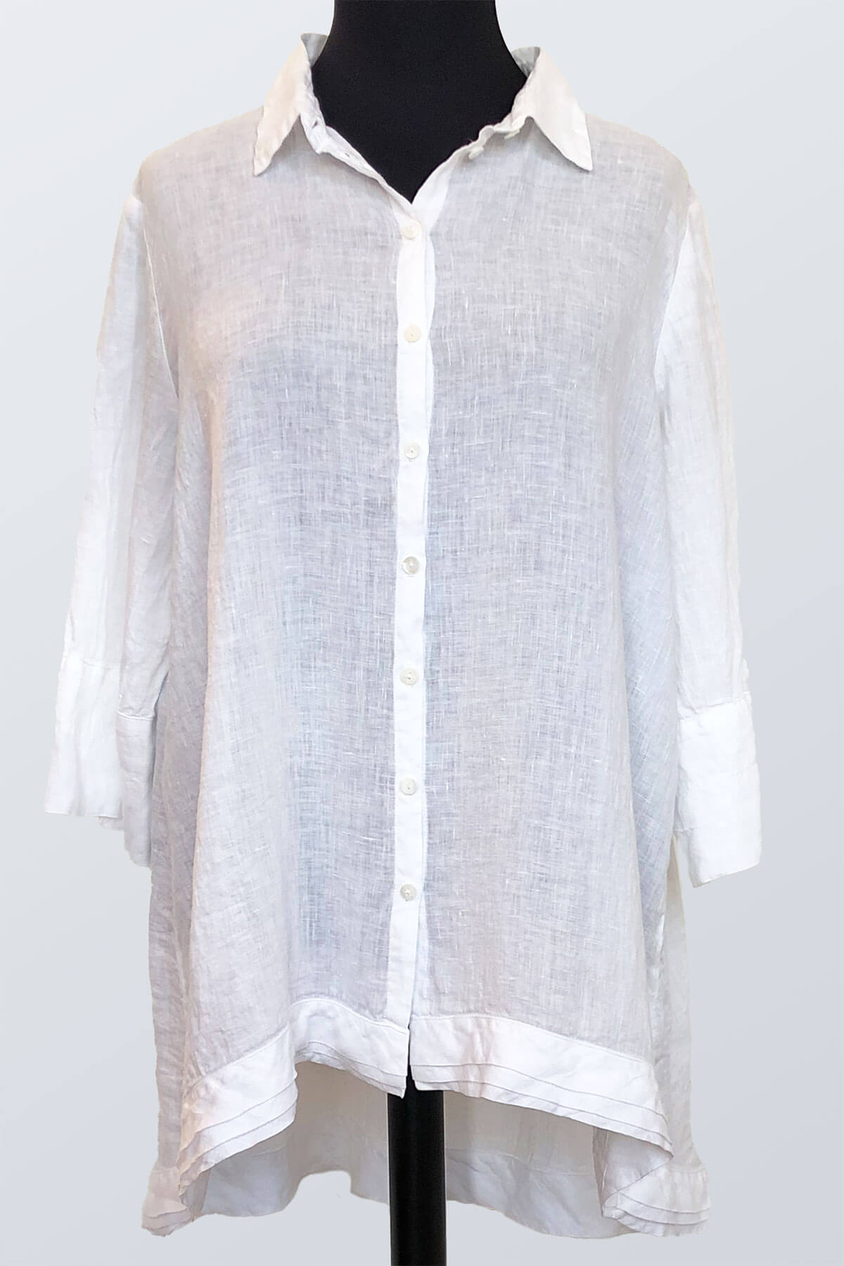 Grizas uneven linen shirt