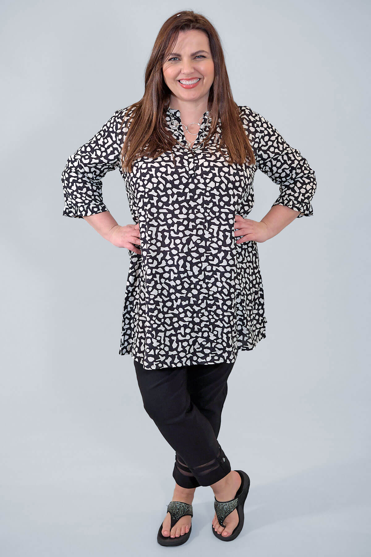 Masai Galia tunic - black/white