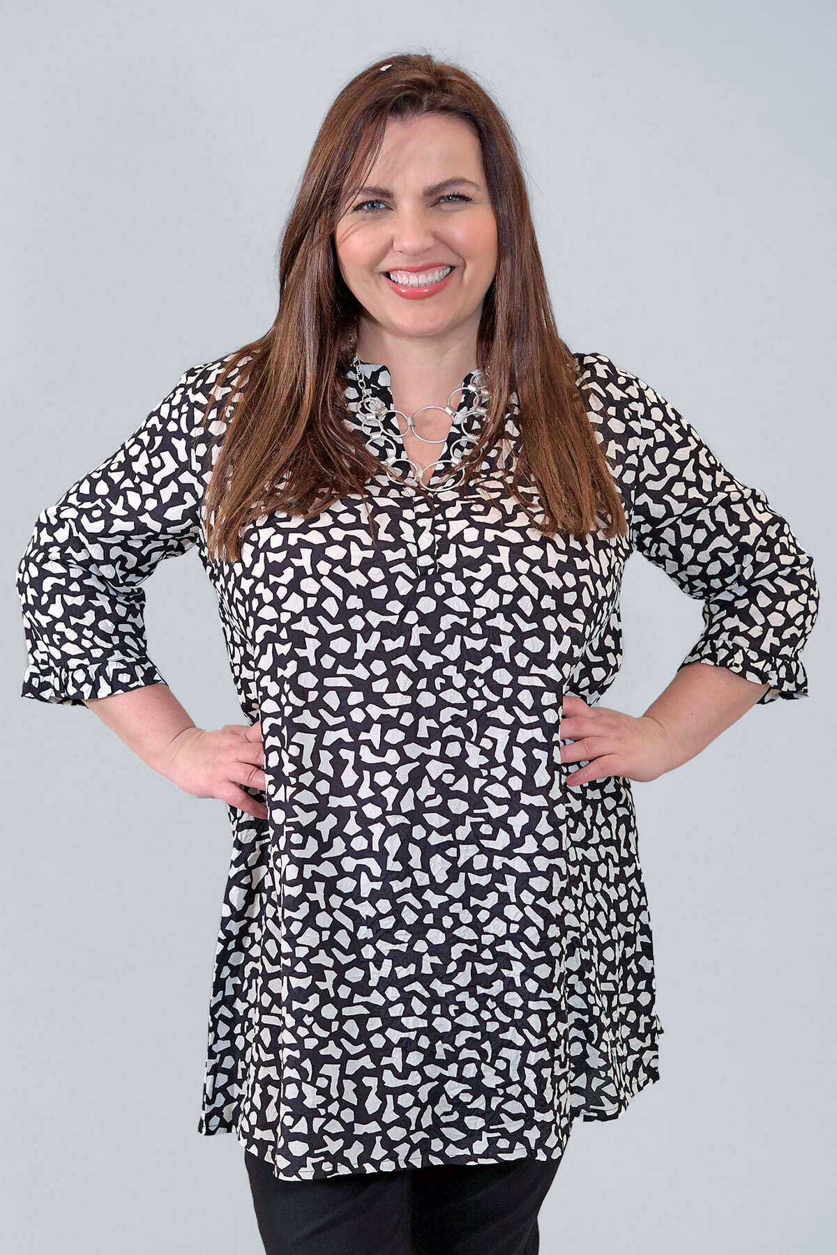 Masai Galia tunic - black/white