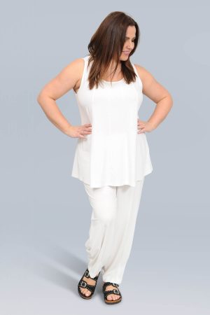 The model in this photo is wearing a panel vest top from Noen at Bakou London