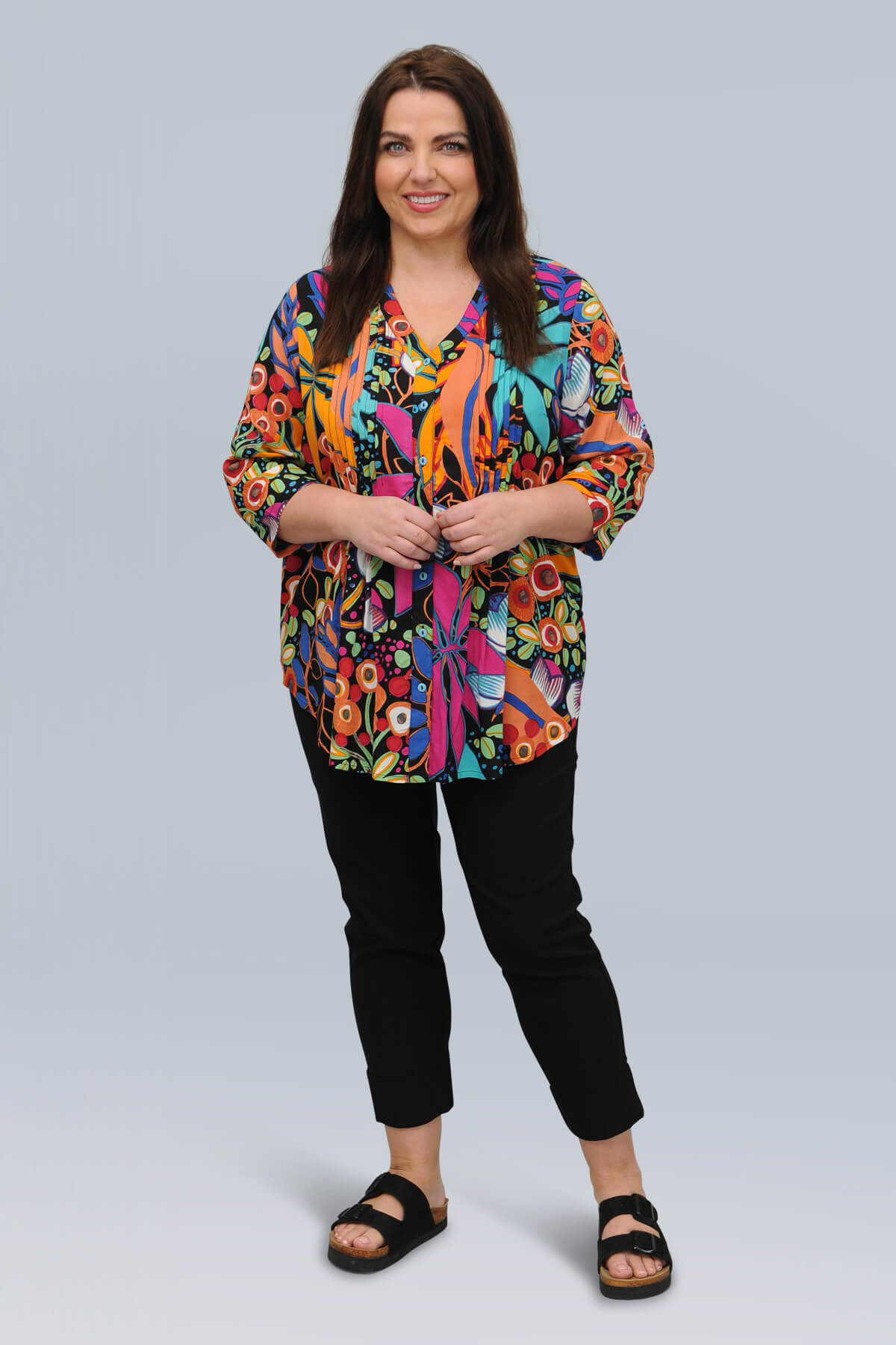 Orientique Copacabana pleat shirt
