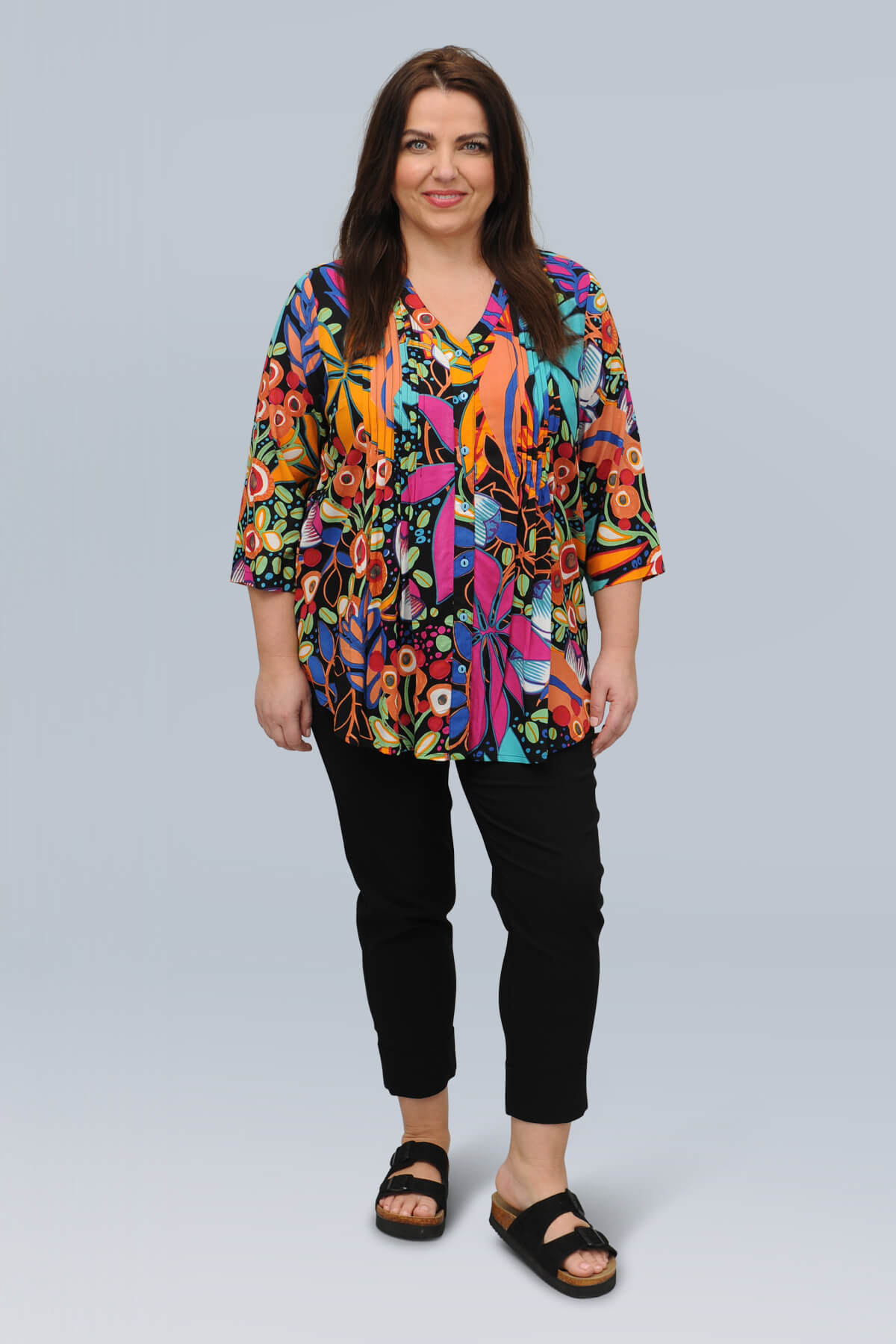 Orientique Copacabana pleat shirt