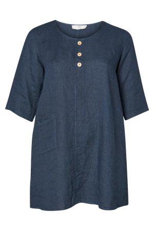 This is a photo of a Pont Neuf Cardeen linen tunic from Bakou London