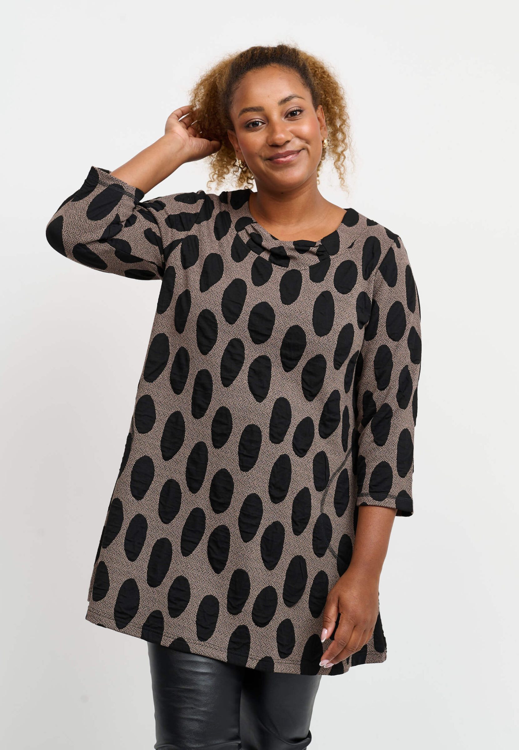 Pont Neuf Jola Tea - taupe/black dot
