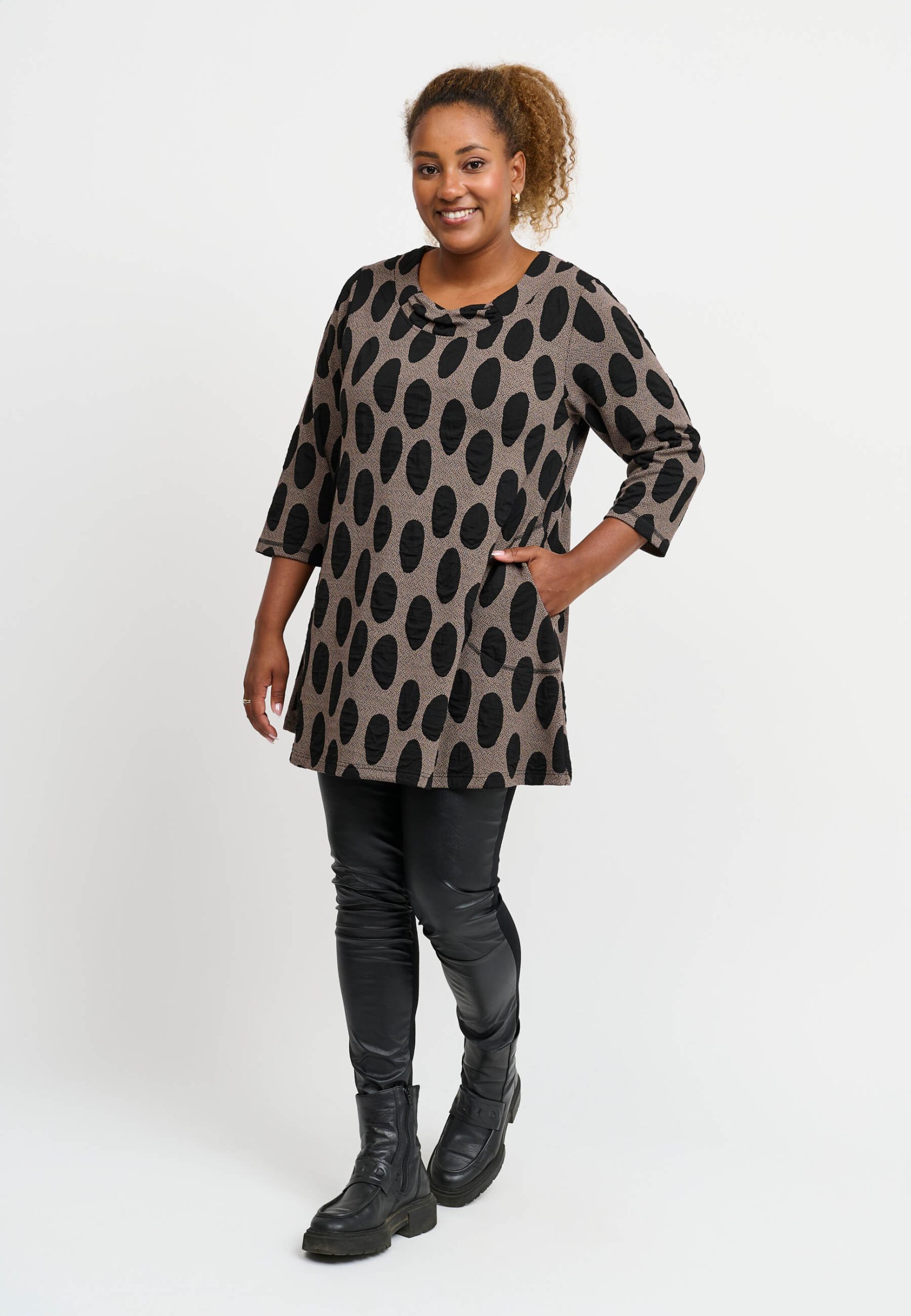 Pont Neuf Jola Tea - taupe/black dot