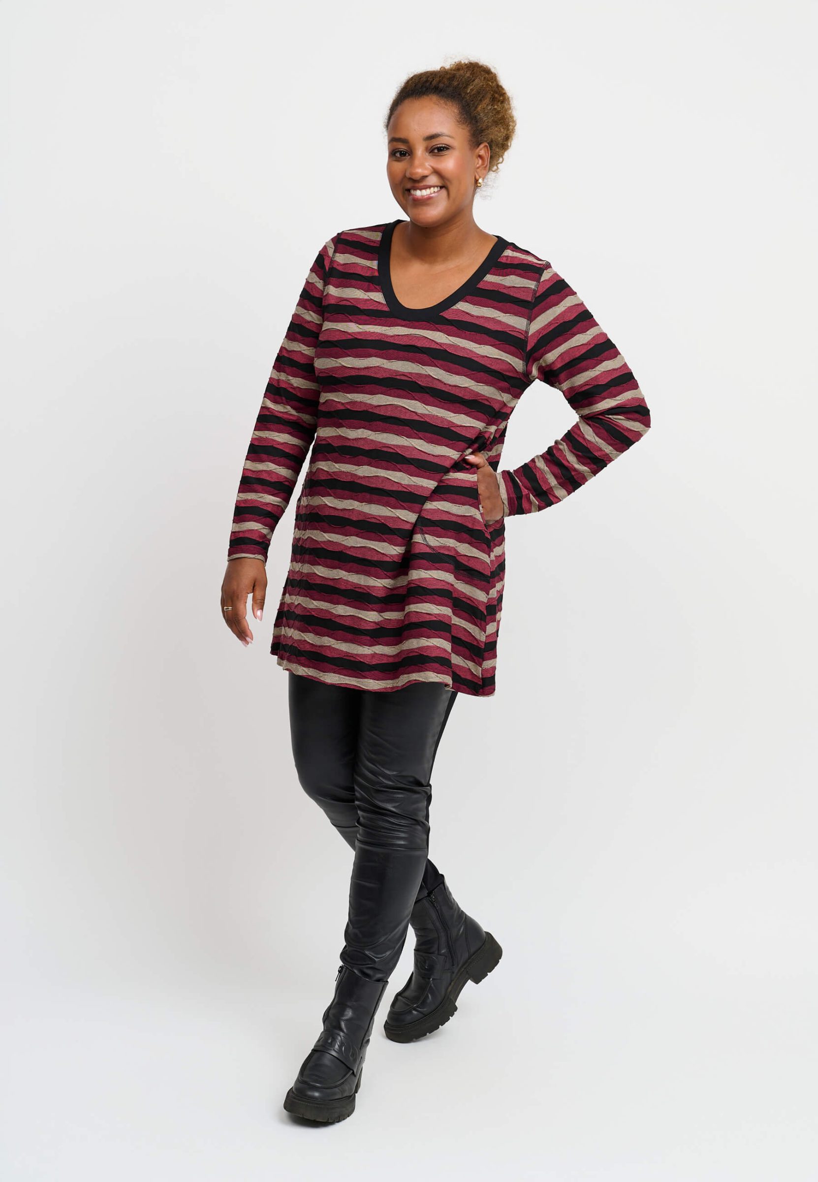 Pont Neuf Melina - Striped Bordeaux