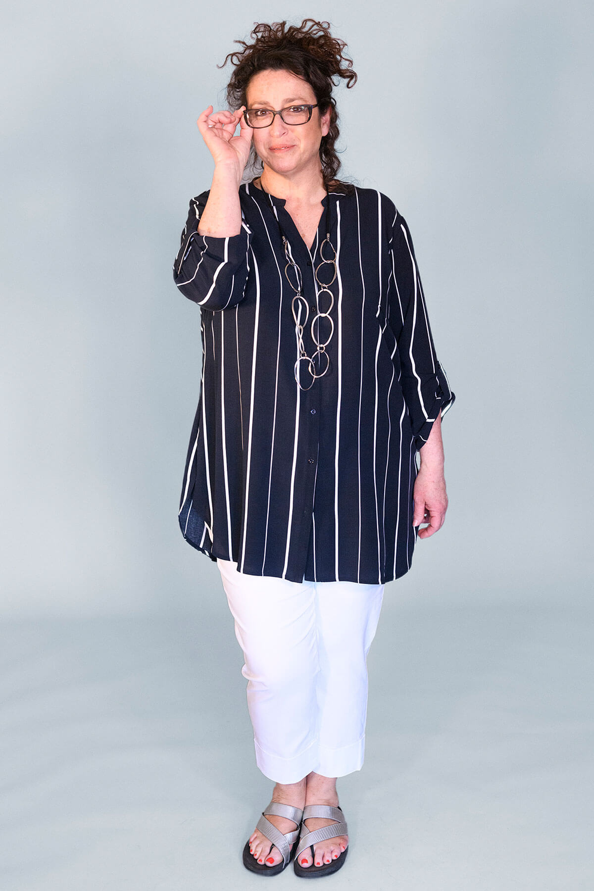 Doris Streich long stripe shirt