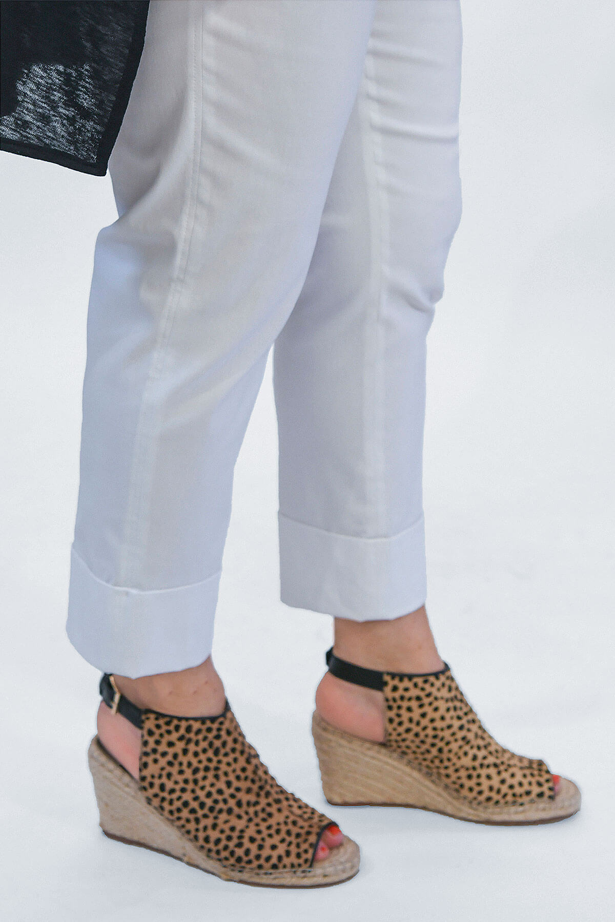 Robell Bella turn up crops - white