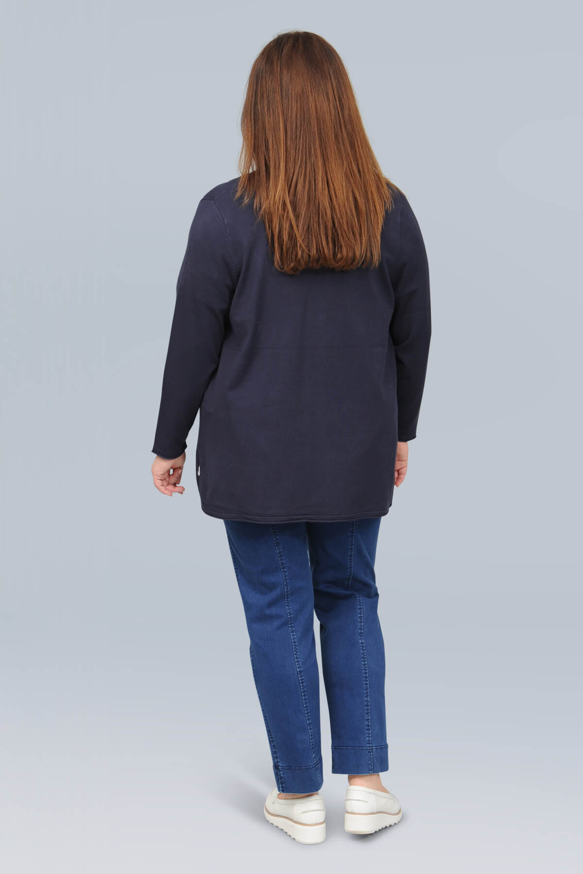 Via Appia one button cardi - navy