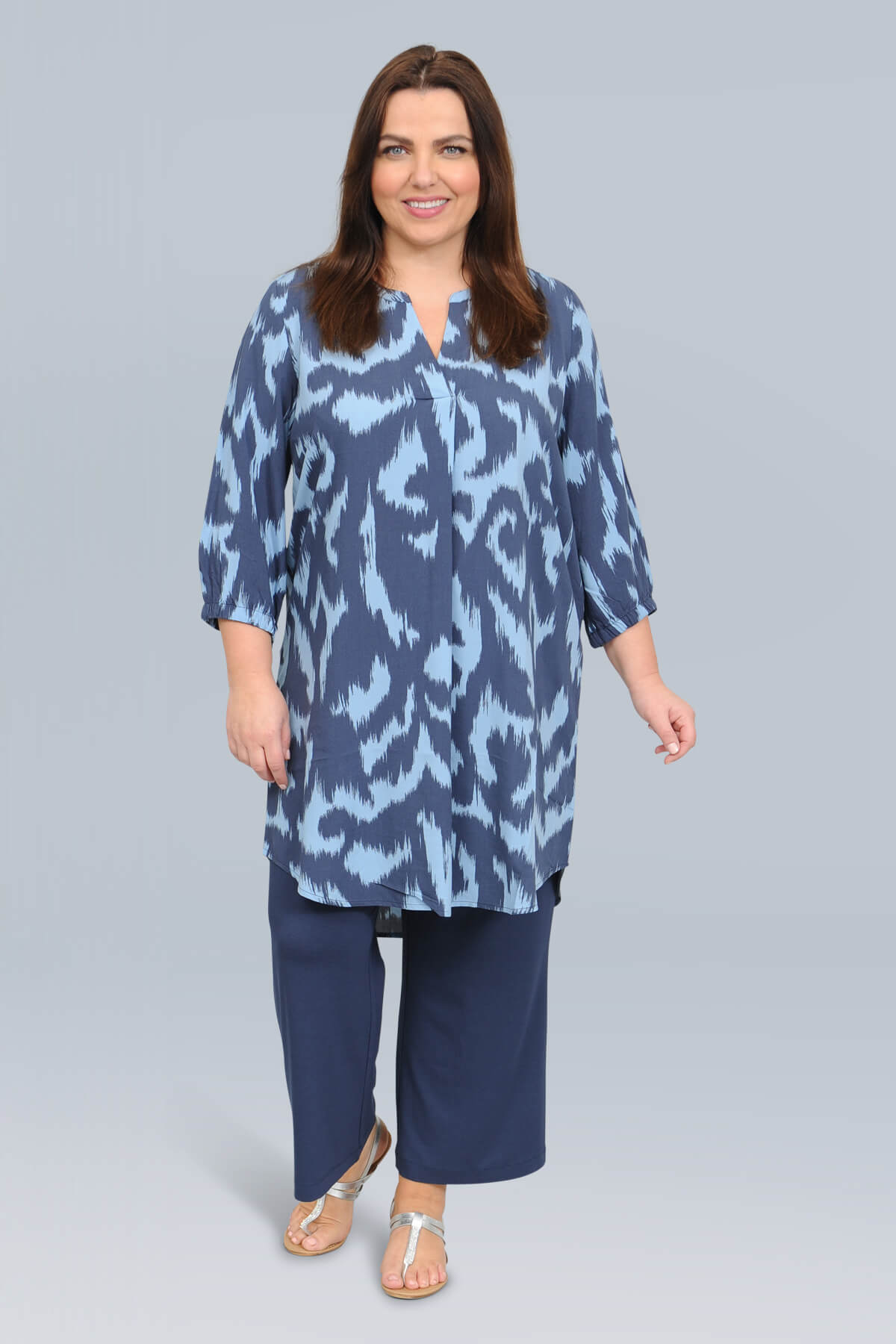 Via Appia long tunic/dress - black/off white
