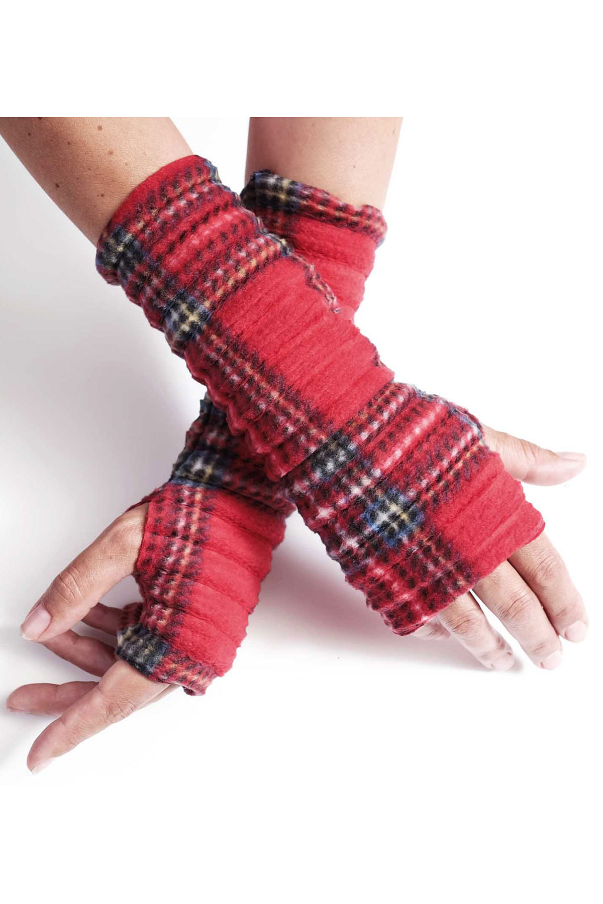 Anna Falcke Wristees -  Red Tartan